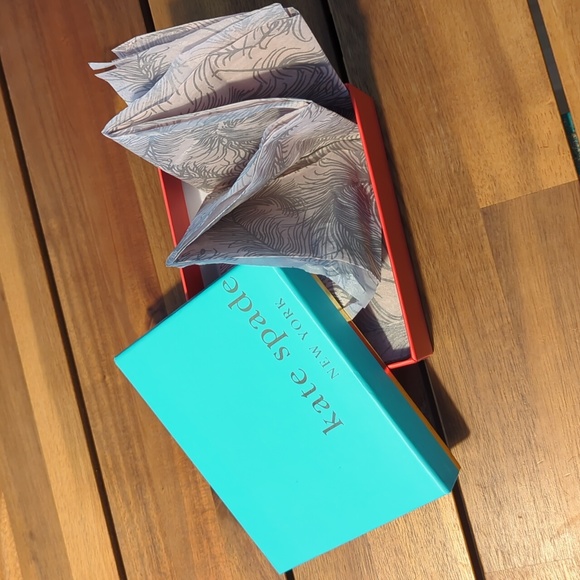 Kate Spade Slim Blue Glitter Bug Cardholder - Picture 2 of 4